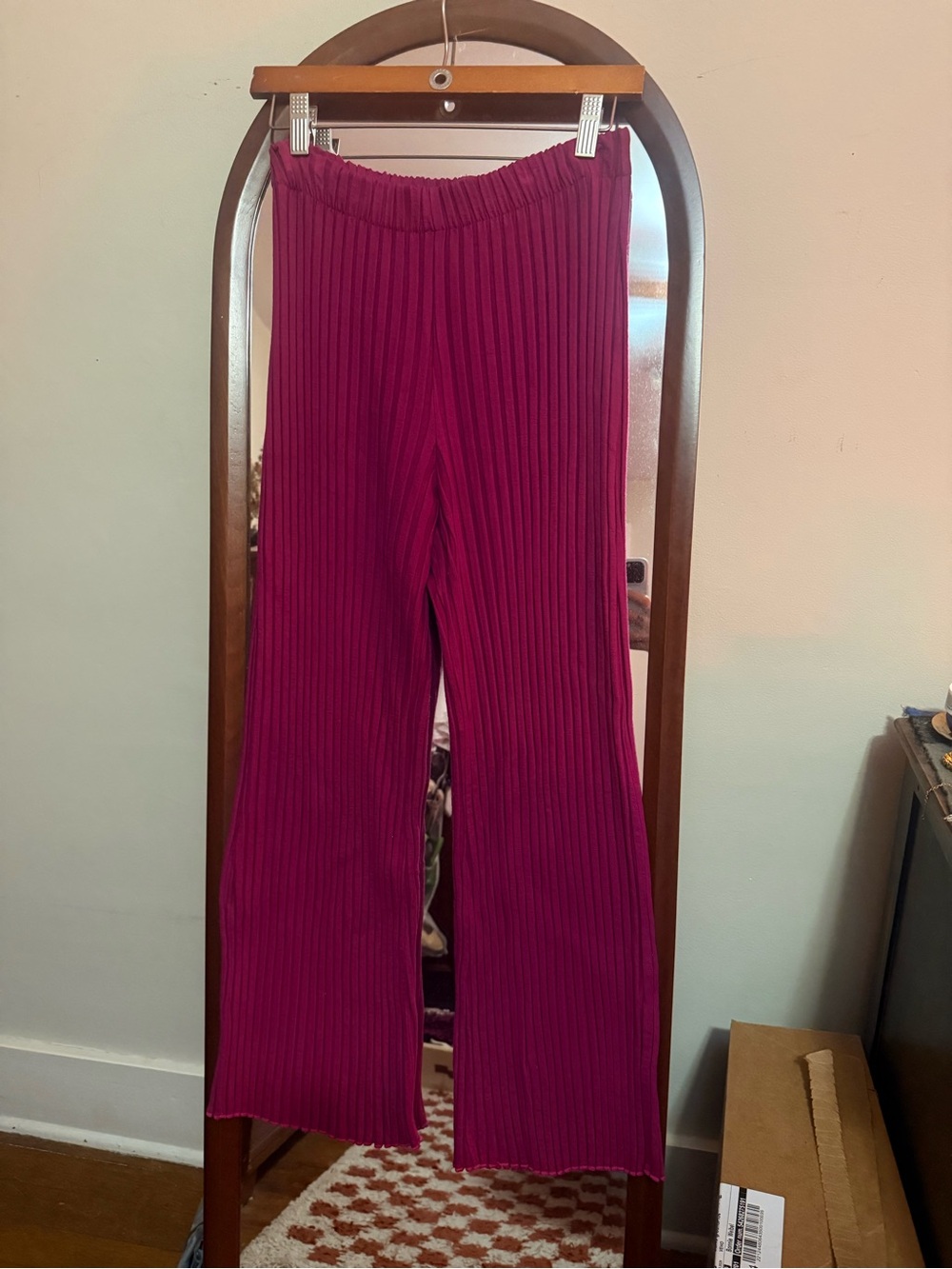 Simon Miller wide rib crop Alder pant